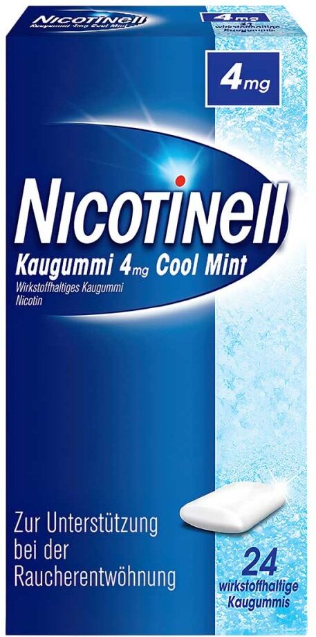 Nicotinell Kaugummi 4 mg Cool Mint (Minz-Geschmack) 24stk