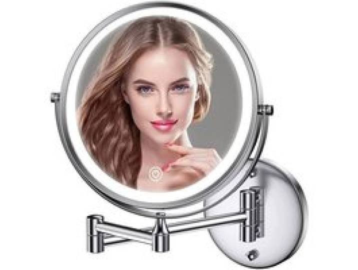 Miroir Maquillage Mural Miroir Grossissant Lumineux Mural Miroir Mural Double Face 1X - 5X 7 Pouces Miro MOUSTIQUAIRE DE CAMPING