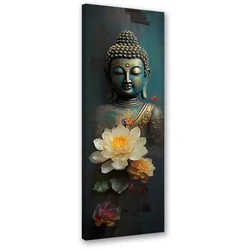 WANDBILD buddha und zen blumen