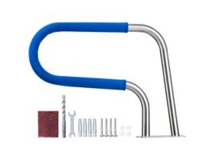 VEVOR Schwimmbad Handlauf, 788x100x558 mm, 100 kg Tragkraft, Pool Haltegriff aus Edelstahl 304, abnehmbare rutschfeste Hülle, umfangreiches Zubehör, für Poolbereiche, Wasserparks & Spa-Zentren