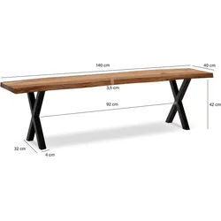 Wohnling, Sitzbank, 140x40x45,5 (140 cm)