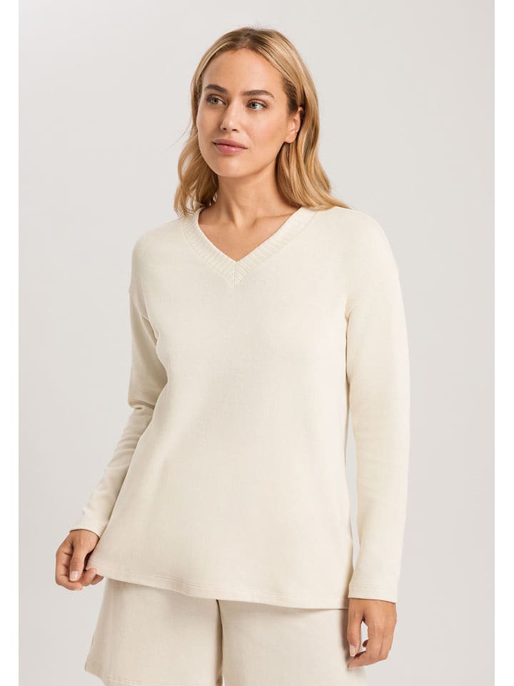 Hanro Pyjama-Oberteil in Beige - L