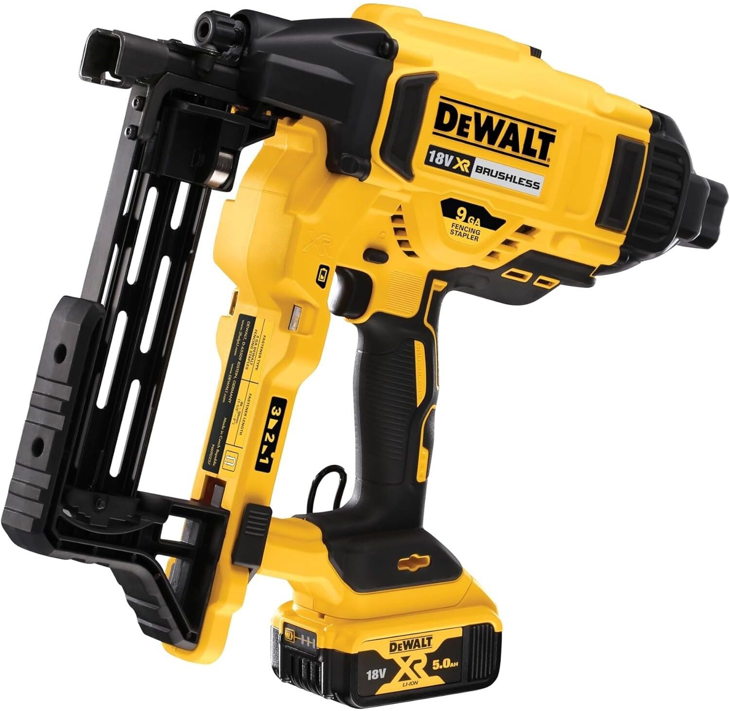 DeWalt DCFS950P2-GB 18V Brushless Fencing Stapler – 2x 5Ah Batteries & Kitbox