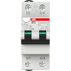 ABB DS202CR M B10 A10 FI/LS-Schalter 10 kA, 2P, Typ A, B10, 10 mA 2 Teilungseinheiten