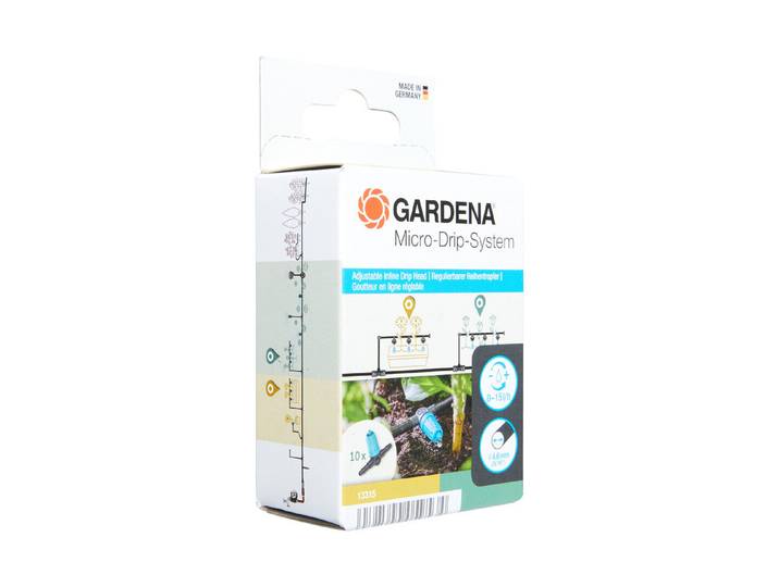Gardena Regulierbarer Reihentropfer 0–15 l/h 10 Stück