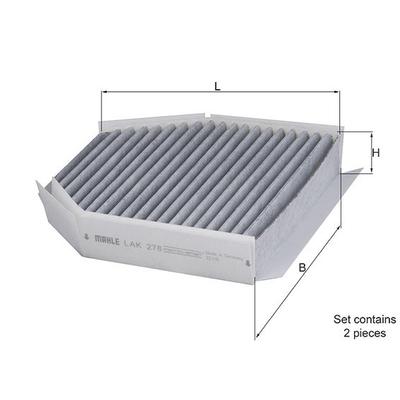 Mahle Filter, Innenraumluft [Hersteller-Nr. LAK278/S] für Mercedes-Benz, Puch