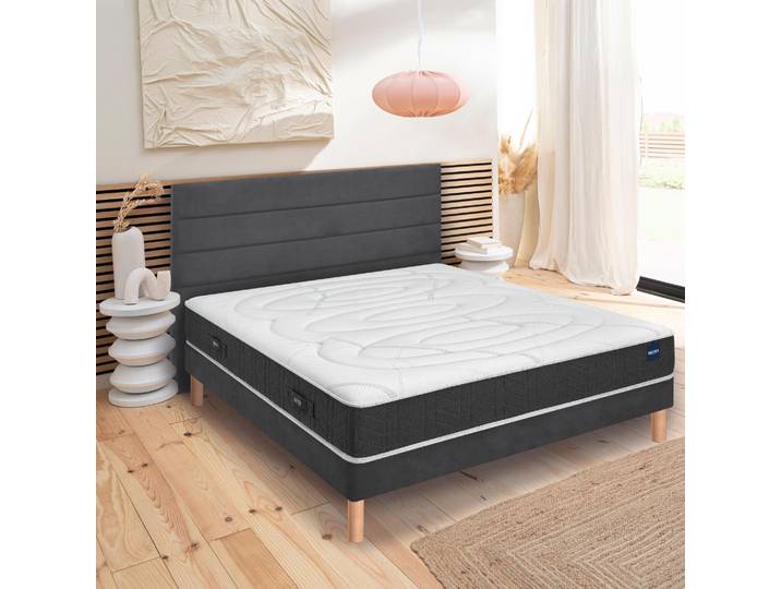 Ensemble sommier et matelas 100x190 cm mousse mi-ferme Bultex Ultimum