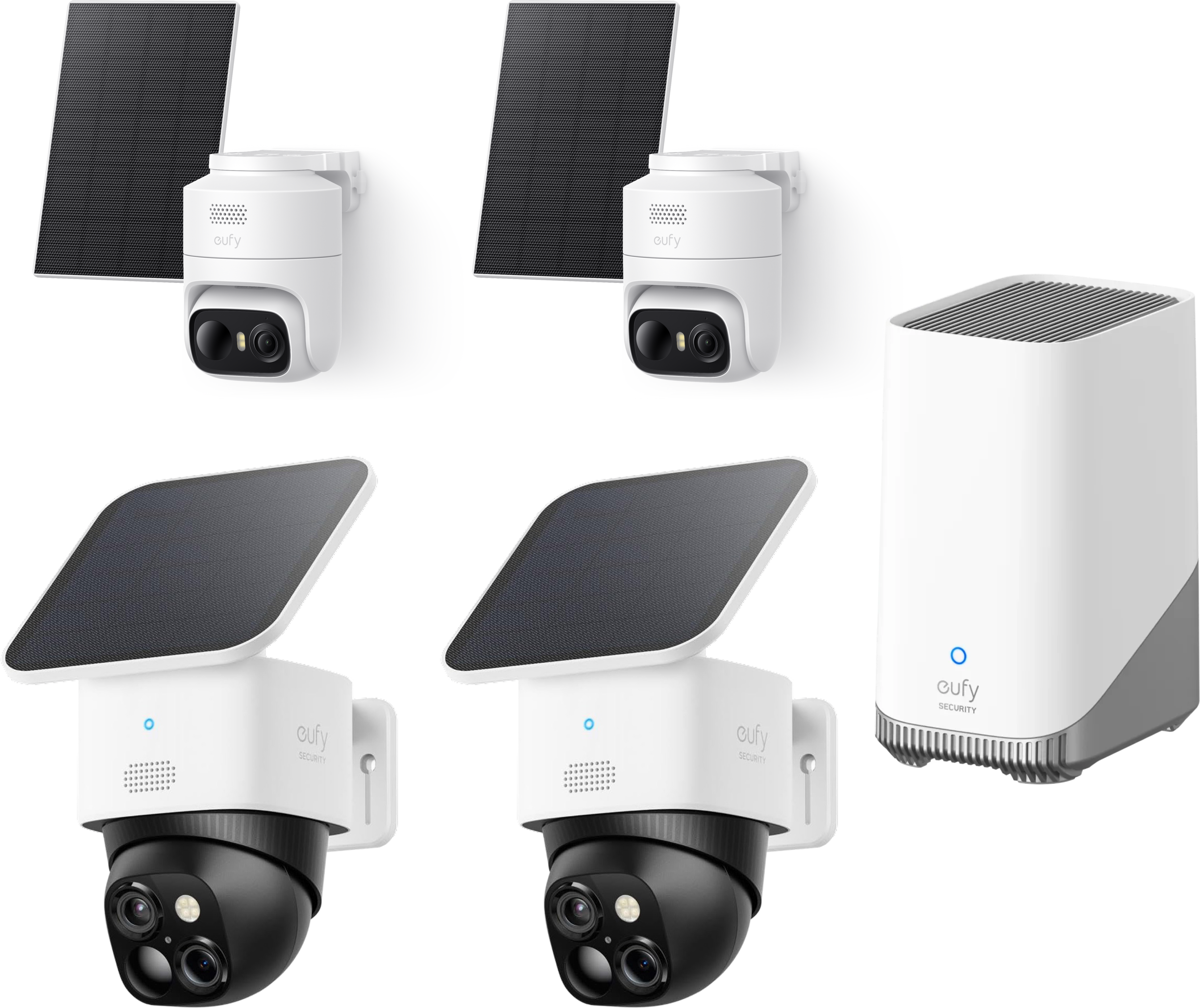 eufy eufyCam C37 (2er‑Pack), eufyCam Solo S340 (2er‑Pack) und HomeBase™ S380