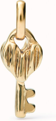 UNOde50 Charm  bañado en oro 18k con forma de llave Dorado U
