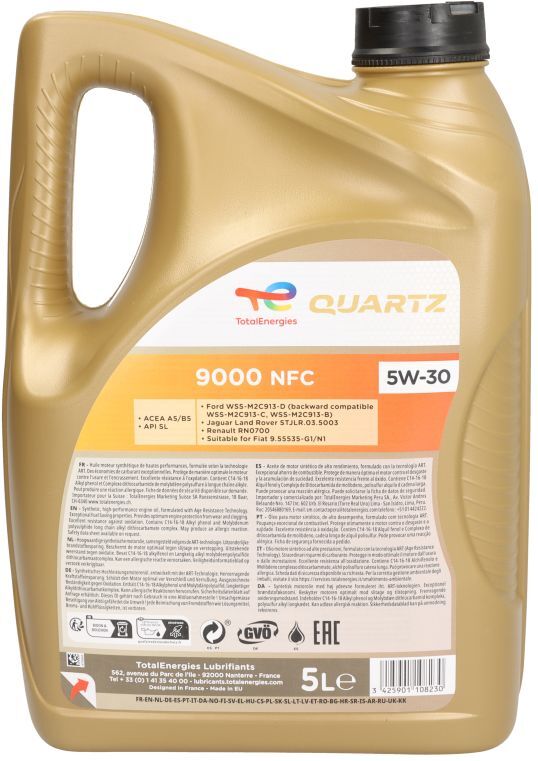 Totalenergies Olio motore 2213835 Quartz 5W30 5L