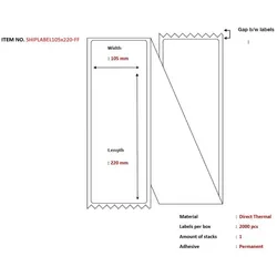 Capture, Etikettenrolle, Ship-label 105 x 220mm