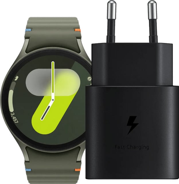 Samsung Galaxy Watch 7 4G Groen 44mm met 25W Oplader