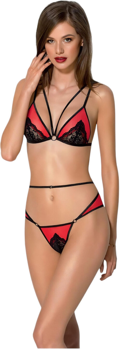 Passion Peony - Red Lingerie Set