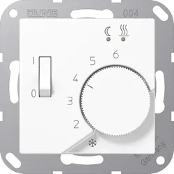 JUNG Fussboden-Heiz.-Regler, Thermostat, Weiss