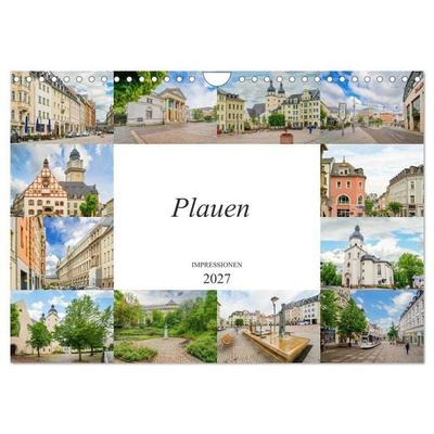 Plauen Impressionen (Wandkalender 2027 DIN A4 quer), CALVENDO Monatskalender