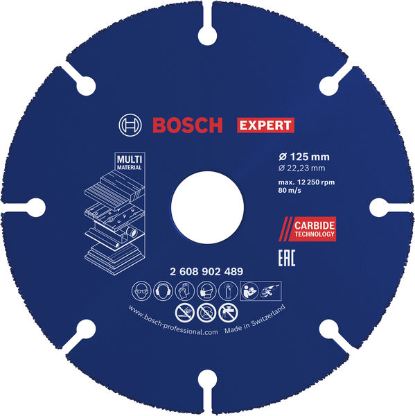 Bosch EXPERT Carbide Multi Wheel Trennscheibe, 125 mm, 22,23 mm 2608902489