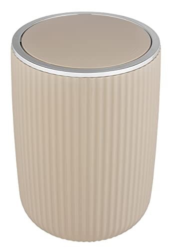 WENKO Afvalbak Agropoli met klapdeksel Beige