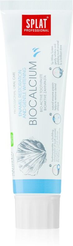 Splat Professional Biocalcium dentifrice bio-actif pour restaurer l'émail dentaire et pour un blanchiment délicat 100 g