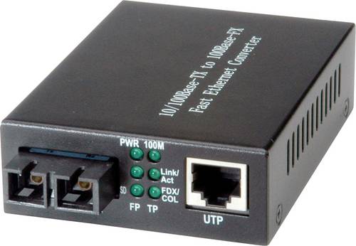 VALUE Fast Ethernet Konverter, RJ-45 - SC, Konverter zur Umsetzung eines Fast Ethernet TP-Port auf Multimode Glasfaser