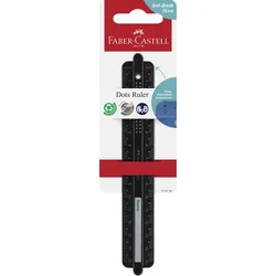 FABER-CASTELL Lineal Dots 15 cm schwarz
