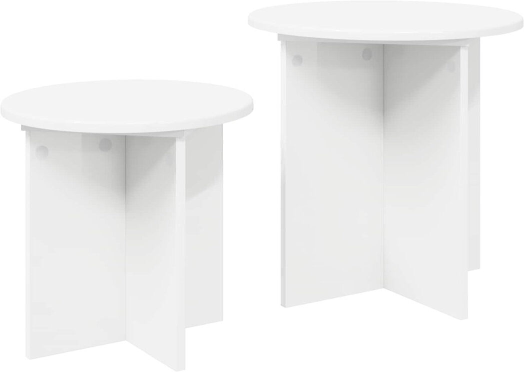 17 Stories End Table White 45cm H X 45cm W X 45cm D