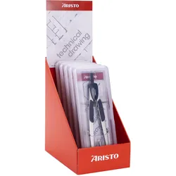 Aristo Studio Zirkel Display 6, je 3x 55620, 55700, Zirkel, Rot