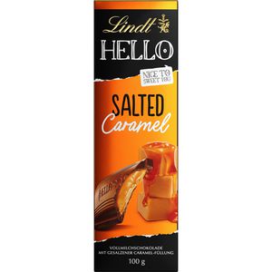 Lindt Tafelschokolade HELLO Salted Caramel, mit gesalzene Karamell-Füllung, 100 g