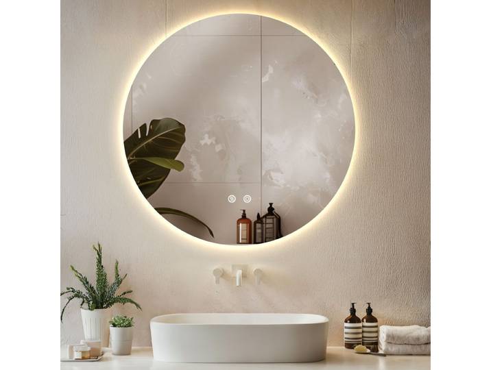 LED-Badezimmerspiegel Aurora, dimmbar, mit 3 Lichtfarben - 80 cm