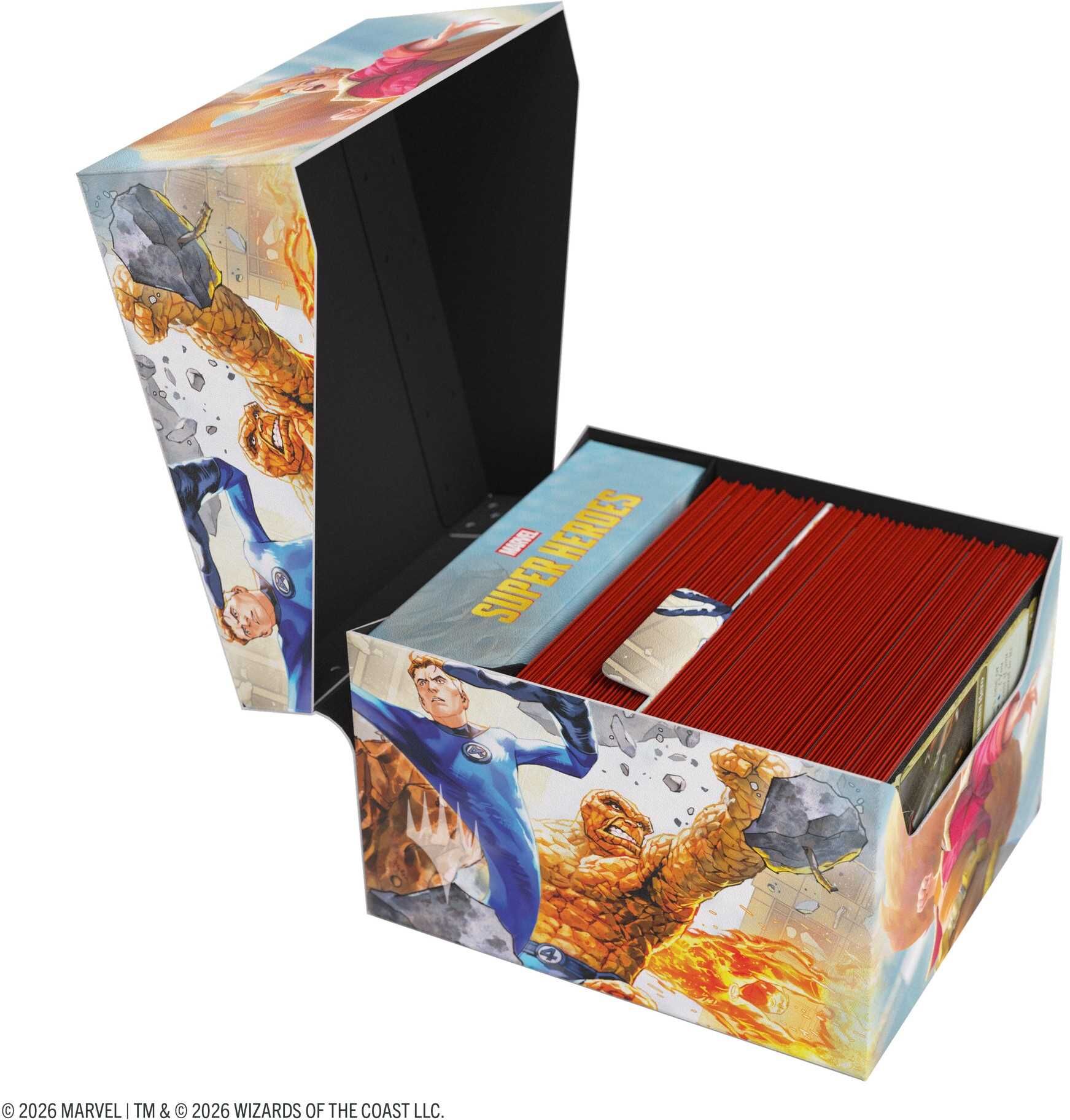 Gamegenic Magic: The Gathering Marvel Super Heroes Soft Crate 100+ XL Sideloading – The Fantastic Four/Go Nuts! for Card Game Accessories, Ages 6+,
