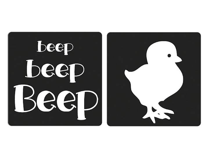 Rayher Labels Küken Beep Beep 2.5 × 2.5 cm 2 Stück
