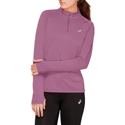 Asics Damenlaufshirt LS 1/2 Zip Top - violett / 40