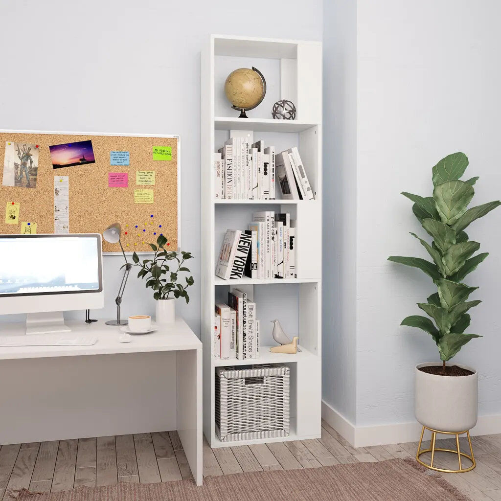 Latitude Run Abderus 159 cm H x 45 cm W Room Divider Bookcase White 159cm H X 45cm W X 24cm D