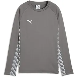 PUMA teamLIGA 26 Training Sweatshirt Kinder 13 - flat medium gray/puma white/flat light gray 164