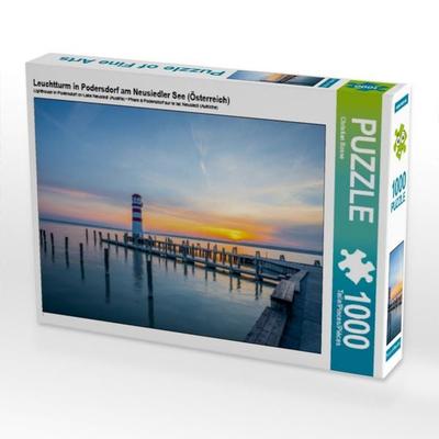 CALVENDO Puzzle Leuchtturm in Podersdorf am Neusiedler See (Österreich) 1000 Teile Puzzle quer | 1000 Teile Lege-Größe 64 × 48 cm Foto-Puzzle für
