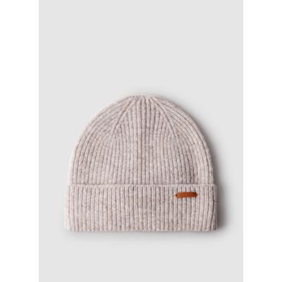 Strickmütze PEPE JEANS "FRANCISY HAT", Damen, beige (base beige), Strick, Materialmix, meliert, Mützen Strickmütze, mit Woll-Anteil