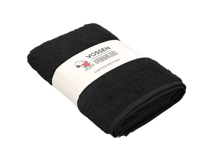 Vossen Duschtuch Snoopy Schwarz Baumwolle 50 x 100 cm