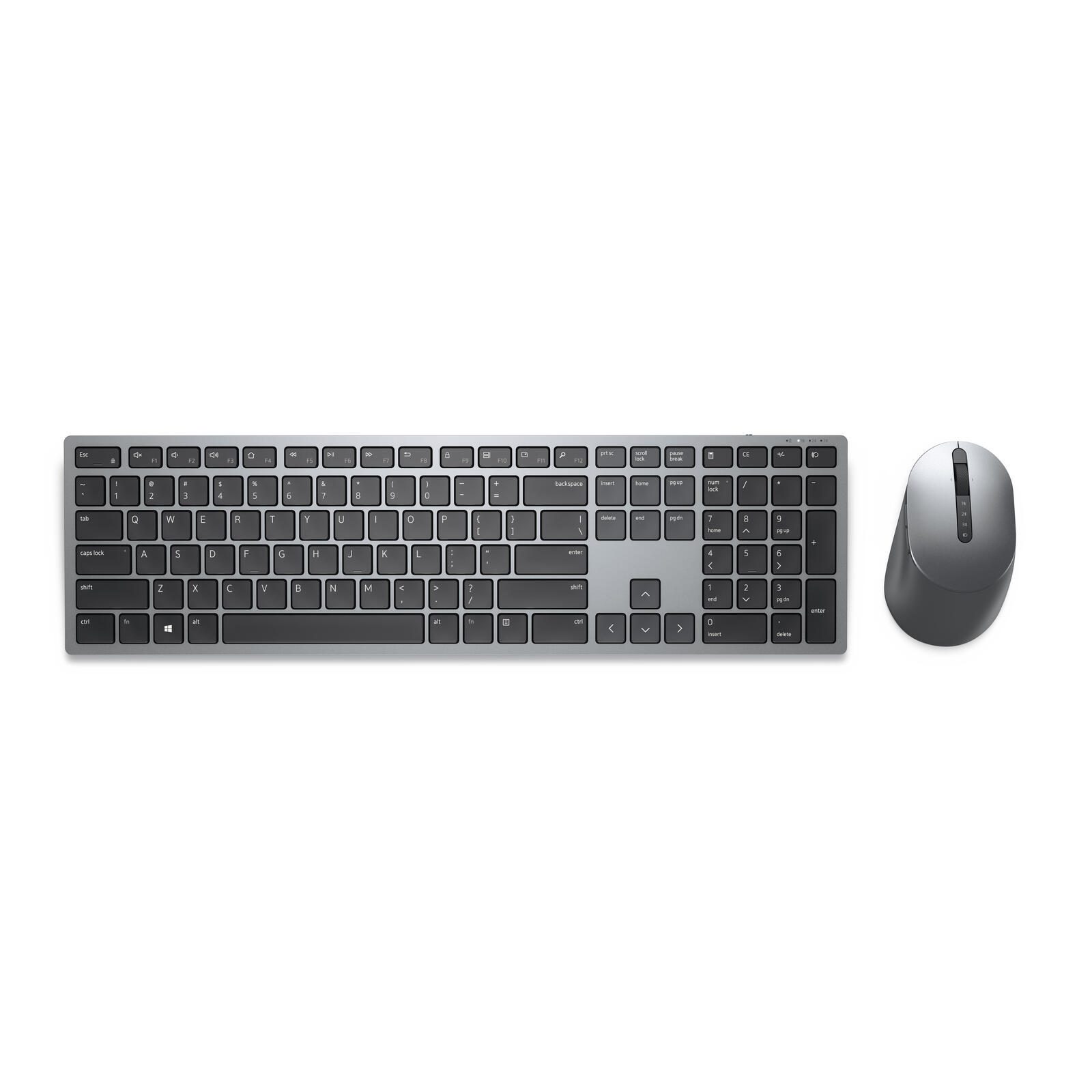 Dell Premier Multi-Device KM7321W kabelloses Tastatur und Maus Set - QWERTY US - grau KM7321WGY-INT