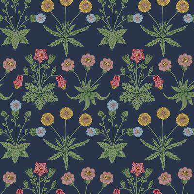 Morris & Co. Daisy Indigo Peel and Stick Wallpaper