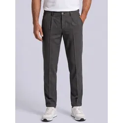 emilio adani Herren Chino mit Bundfalte Braun slim fit uni - 56