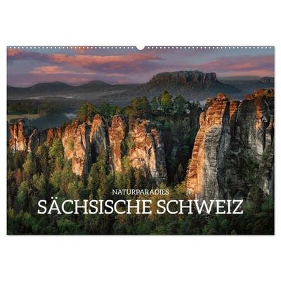 Naturparadies Sächsische Schweiz (Wandkalender 2027 DIN A2 quer), CALVENDO Monatskalender