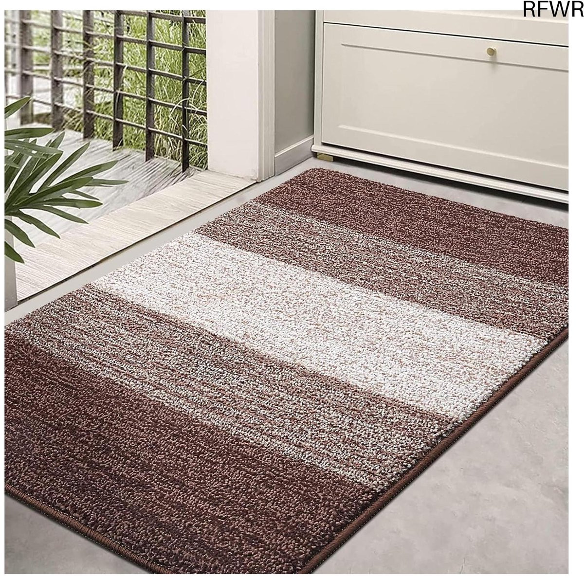 RFWR Zachte en Absorberende Deurmat voor Binnen - Bruin - 60 x 90 cm