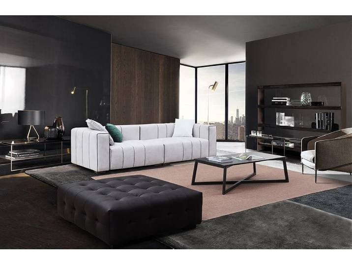 Xlmoebel 4-Sitzer Luxus-Sofa aus Kunstleder mit bequemen Sitzpolstern, 4-Sitzer, Hergestellt in Europa