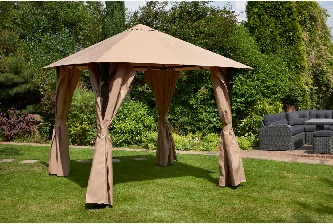 Home Loft Concept Venice 2.5m x 2.5m Steel Gazebo 98.43cm W X 98.43cm D