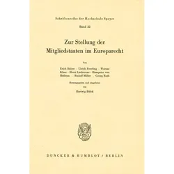 Zur Stellung der Mitgliedstaaten im Europarecht., Fachbücher