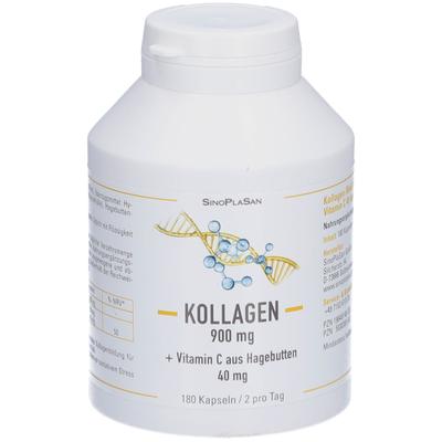 Kollagen 900 mg m. Vitamin C aus Hagebutten Hartk. 180 St Hartkapseln