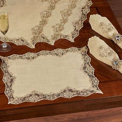 Touch of Class Florentina Placemats Antique Gold Set of Four, Set of Four, Antique Gold