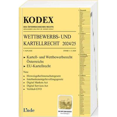 KODEX Wettbewerbs- und Kartellrecht 2024/25, Taschenbuch von Marcus Becka, Linde, 978-3-7073-5031-9