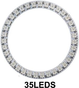 Uplifted Finds WS2812B Addressable RGB LED Pixel Ring Kit 35 Leds White