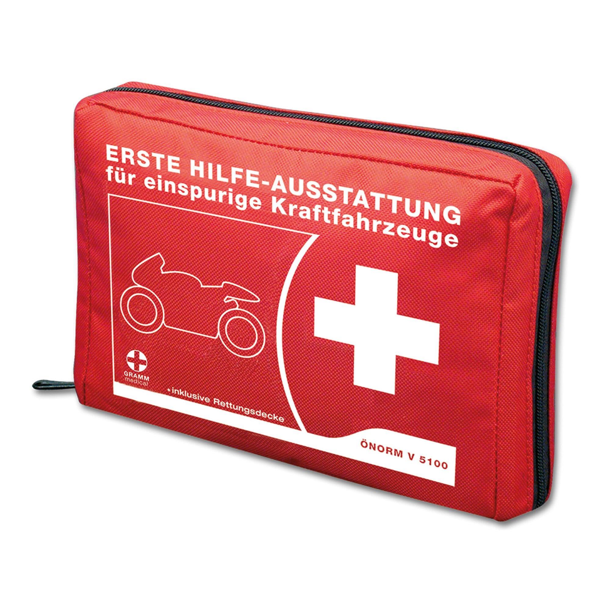 Gramm Medical Motorrad-Verbandtasche mit ÖNORM V5100, rot (418.035.51000)