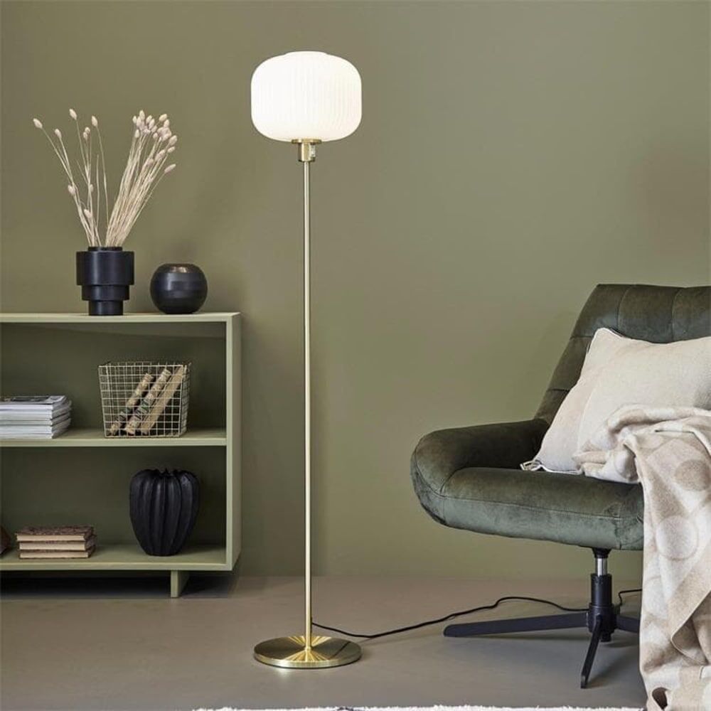 Markslöjd Lampadaire métal verre h140cm laiton Doré 0x140cm